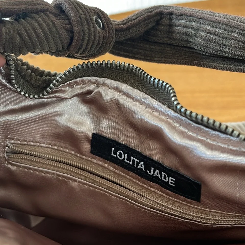 LOLITA JADE Brown Corduroy Handbag. Pet & Smoke Free Home. Like New. - Picture 4 of 5